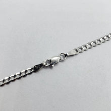 Load image into Gallery viewer, 14K White Gold Solid Cuban Curb Link Chain Necklace Bracelet 3mm 7"~30"
