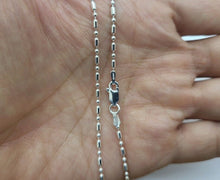 Load image into Gallery viewer, 925 Sterling Silver Dot Dash Pallini Bead Ball Chain Necklace Bracelet 1.8mm
