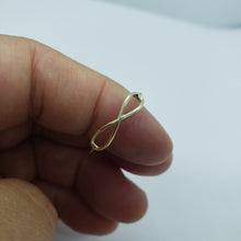 Load image into Gallery viewer, Authentic 10K or 14K Yellow Solid Gold Infinity Band Ring Men Women Size 5-9
