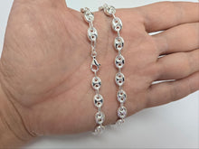 Load image into Gallery viewer, 925 Sterling Silver Puffed Anchor Mariner Chain Necklace Bracelet 7mm 7" to 18"
