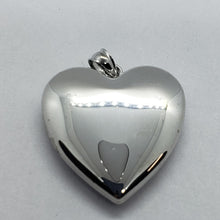 Load image into Gallery viewer, 1 inch Sterling Silver Heart Locket 4 Picture Charm Pendant w/out Chain 16"-24"
