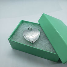 Load image into Gallery viewer, 1 inch Sterling Silver Heart Locket 4Picture Charm Pendant w/out Chain 16"-24"
