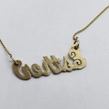 Load image into Gallery viewer, 10K Solid Yellow Gold Handmade Personalized/Custom Name Pendant with/out chain

