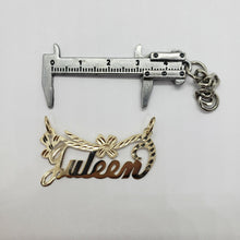 Load image into Gallery viewer, 14K Solid Yellow Gold Personalized/Custom Name Pendant with/out Singapore chain
