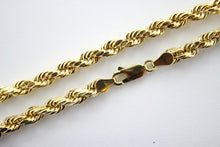 Load image into Gallery viewer, Authentic 18k Solid Yellow Gold Rope Chain High Quality Necklace 6mm 20"~30"
