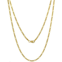 Load image into Gallery viewer, Authentic 10K Solid Yellow Gold Figaro Chain Necklace 2.5mm/16"~26"
