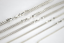 Load image into Gallery viewer, Authentic 14K Hollow White Gold Franco Necklace Chain 2-3.5mm/16-30"

