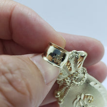 Load image into Gallery viewer, 10K Solid Real Gold Dollar Money Bag Textured Pendant Charm Polished 5 Sizes
