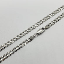 Load image into Gallery viewer, 10K Solid Gold White Cuban Link Chain Bracelet Men Women 2mm - 6mm 7" ~ 30"
