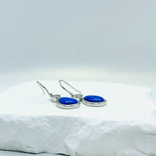 Load image into Gallery viewer, Sterling Silver Sythetic Opal Dangling Earrings

