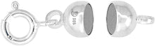 Load image into Gallery viewer, Stamped 925 Sterling Silver Magnetic Clasp Converter for Necklaces 6mm 7mm 9mm

