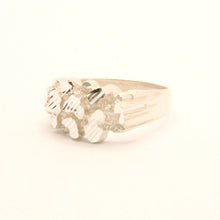 Load image into Gallery viewer, 925 Sterling Silver Diamond Cut Finish Nugget Ring 11mm, 7/16 Inch Sizes 8-13
