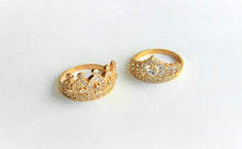 Load image into Gallery viewer, Authentic 10k Solid Yellow Gold Cubic Zirconia Polished Crown Ring [2 Styles]
