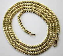 Load image into Gallery viewer, 14K Solid Yellow Gold 4mm Chain Miami Cuban Link Necklace Men Women 20" - 30"

