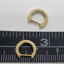 Load image into Gallery viewer, 14K Yellow White Rose Gold Elegant High Polished Huggie Hoop Earrings 2x10mm
