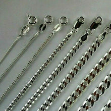 Load image into Gallery viewer, .925 Sterling Silver Cuban Curb Link Chain Necklace 1mm~15mm Men Women 16"~40"
