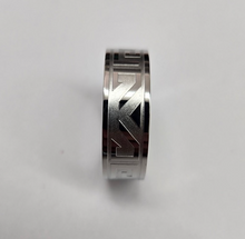 Load image into Gallery viewer, Surgical Stainless Steel Aztec Wedding Band Ring with Etched Design 8mm 7-14
