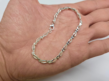 Load image into Gallery viewer, 925 Sterling Silver Daintly Ichthys Link Christian Bracelet 5mm, 7" Long
