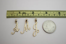 Load image into Gallery viewer, Authentic 14K Yellow Gold Initial Pendant Charm Diamond Cut for Everyone
