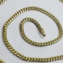 Load image into Gallery viewer, 14K Hollow Yellow Gold Miami Cuban Link Chain Necklace 3.5mm Size 22"~30"
