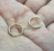 Load image into Gallery viewer, Authentic 10K Real Yellow Gold Plain Simple Huggie Hinged Hoop Earrings 3 Sizes
