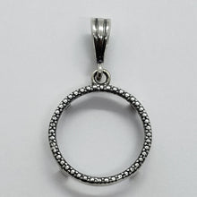Load image into Gallery viewer, 925 Sterling Silver Dime Bezel 18 mm Coins Prong Back Illusion Edge High Quality
