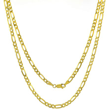 Load image into Gallery viewer, Authentic 10K Solid Yellow Gold Figaro Chain Necklace 4.5mm/20"~30"
