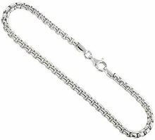 Load image into Gallery viewer, 925 Sterling Silver Round Box Chain Necklace High Quality 3.5 mm 16"-3o"
