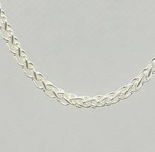 Load image into Gallery viewer, 925 Sterling Silver Spiga Wheat Chain Necklace Bracelet 2.5mm Length 7" to 30"
