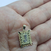 Load image into Gallery viewer, Authentic 10K Gold Plate Initial Alphabet Letter Pendant with Box Chain
