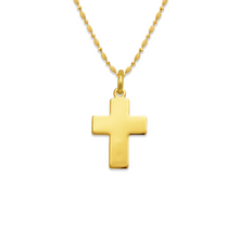 Load image into Gallery viewer, 14K Yellow White Gold Cross Pendant Charm Men Women High Polished 4 Various Size
