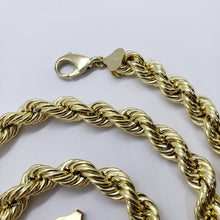 Load image into Gallery viewer, Authentic 10k Solid Yellow Gold Thick Heavy Rope Chain Necklace 9mm, 22"-30"
