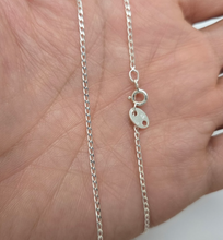 Load image into Gallery viewer, 925 Sterling Silver Solid Long Curb Link Chain Necklace Bracelet 1.5mm 7" to 30"
