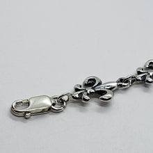 Load image into Gallery viewer, 925 Sterling Silver Fleur De Lis French Lily Bracelet Anklet 3Sizes 7.5" 8" 8.5"
