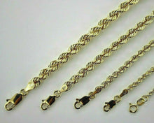 Load image into Gallery viewer, 10K Yellow Gold Hollow Rope Twist Chain Necklace Bracelet 2mm-7mm 7"~9" 16"~30"

