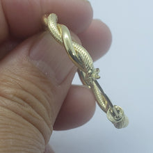 Load image into Gallery viewer, Authentic 10K Yellow Gold Round Twisted Hoop Door Knocker Earrings Women 3 Sizes
