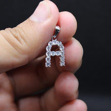 Load image into Gallery viewer, 925 Sterling Silver 26 Alphabet Initial Pendant Simplified Sans Decorated
