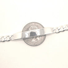 Load image into Gallery viewer, 925 Sterling Silver Personalized Custom Engraved Curb Link ID Bracelet 7mm Wide
