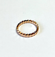 Load image into Gallery viewer, 14K Solid Gold Handmade Hexagon Beaded Ring Band

