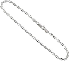 Load image into Gallery viewer, 925 Sterling Silver Puffed Anchor Chain Italy Necklace Bracelet 2.5mm 7" to 30"
