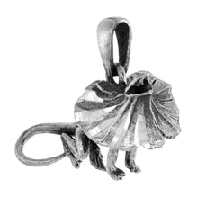Load image into Gallery viewer, 925 Sterling Silver Frilled Lizard Pendant Oxidized Finish 5/8 (16mm) Inch Tall
