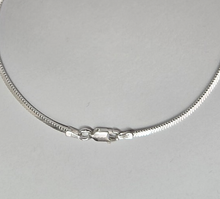 Load image into Gallery viewer, 925 Sterling Silver Thin Square Snake Chain Necklace Bracelet 1.8mm 7" to 30"
