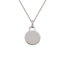Load image into Gallery viewer, 14K Gold Plain Simple Round Pendant Disc Pendant Charm [Engraving Available]
