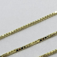 Load image into Gallery viewer, 10K Solid Gold Box Chain Necklace Women Girl 0.5mm and o.6 mm 16" 18" 20" 22"
