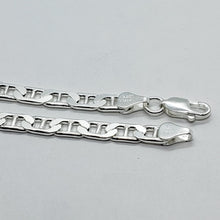 Load image into Gallery viewer, 925 Sterling Solid Silver Italy Flat Mariner Link Chain Necklace 5.8mm 26"

