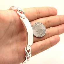 Load image into Gallery viewer, 925 Sterling Silver Personalized Custom Engraved Curb Link ID Bracelet 12.5mm
