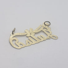 Load image into Gallery viewer, 14K Solid Yellow Gold Personalized/Custom Name Pendant with/out Singapore chain
