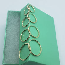 Load image into Gallery viewer, 14K Yellow White Rose Gold Hoop Round Tube Endless Backing Earrings 1.2mm Wide
