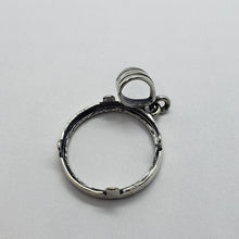 Load image into Gallery viewer, 925 Sterling Silver Dime Bezel 18 mm Coins Prong Back Illusion Edge High Quality
