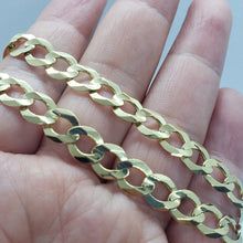Load image into Gallery viewer, 10K Yellow Gold Solid Cuban Link Chain Curb Necklace Bracelet 8mm, 8"~30"
